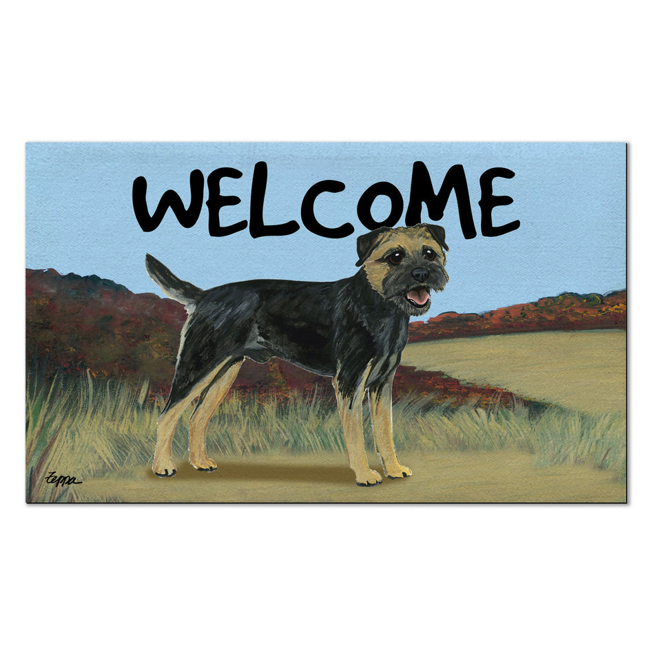 Border Terrier Welcome Mat