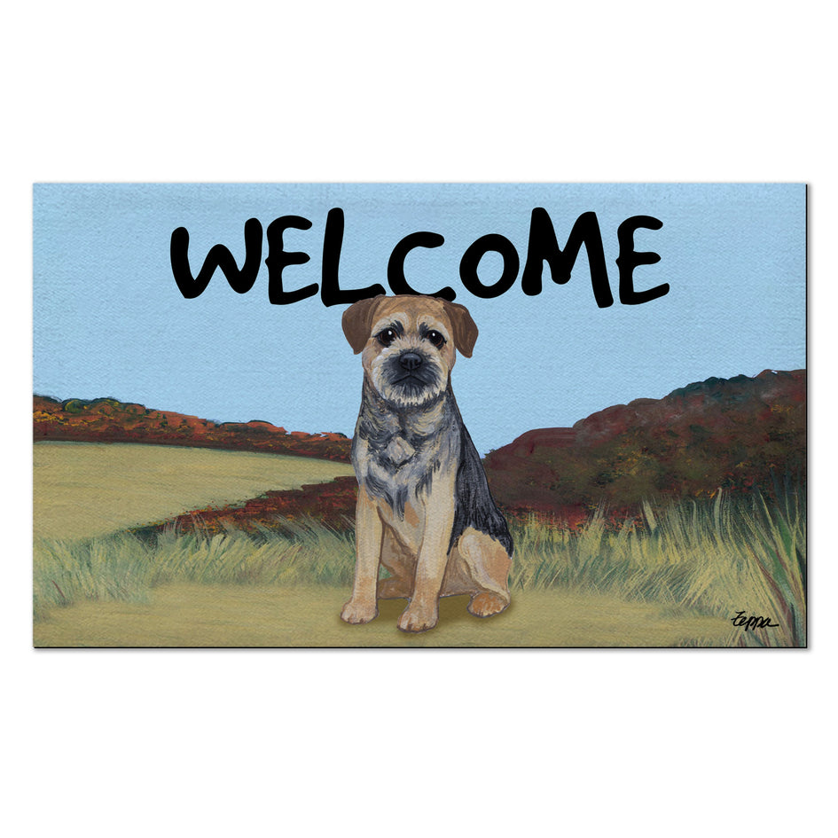 Border Terrier Welcome Mat