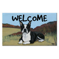 Boston Terrier Lying Welcome Mat