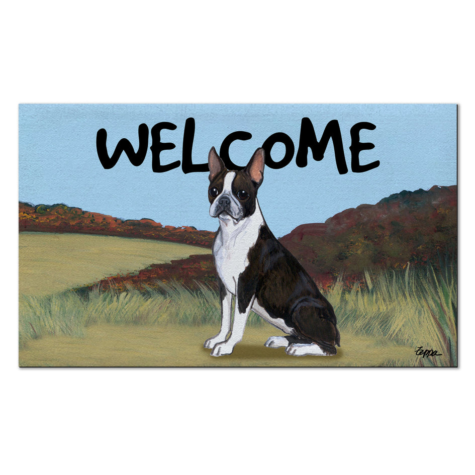 Boston Terrier Welcome Mat