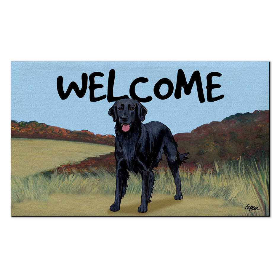 Flat-Coated Retriever Welcome Mat