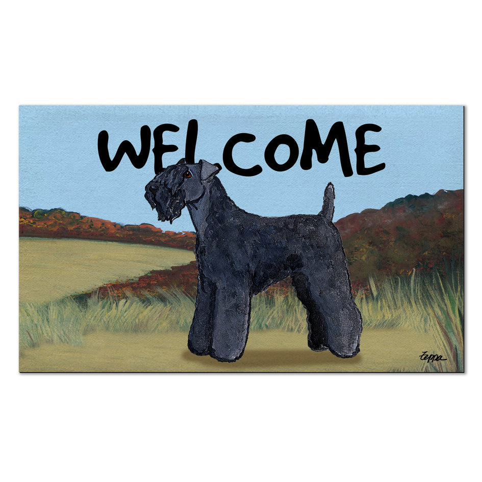 Kerry Blue Terrier Welcome Mat