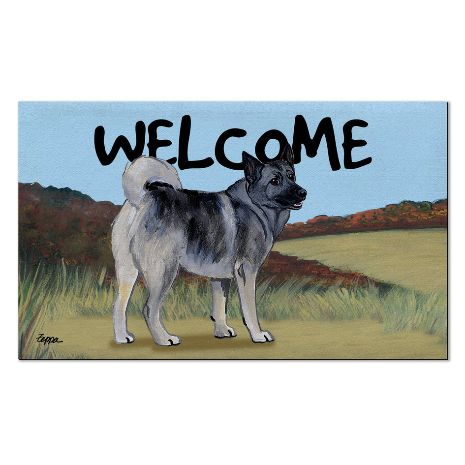 Norwegian Elkhound Welcome Mat