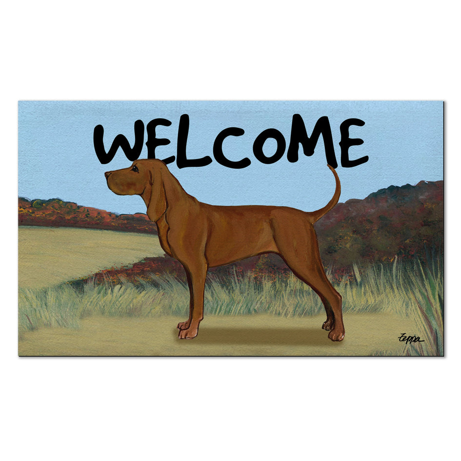 Redbone Coonhound Welcome Mat