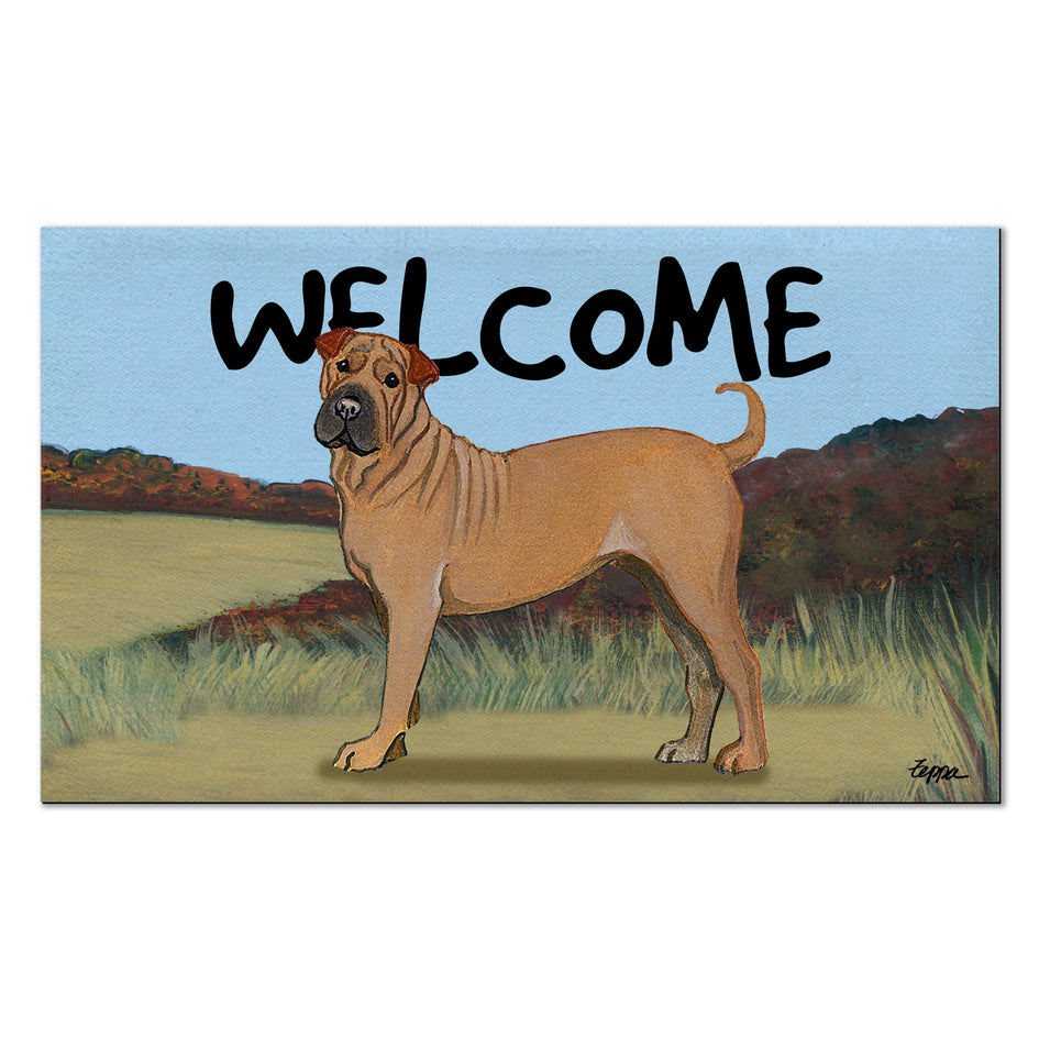 Chinese Shar-Pei Welcome Mat