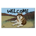 Siberian Husky Welcome Mat