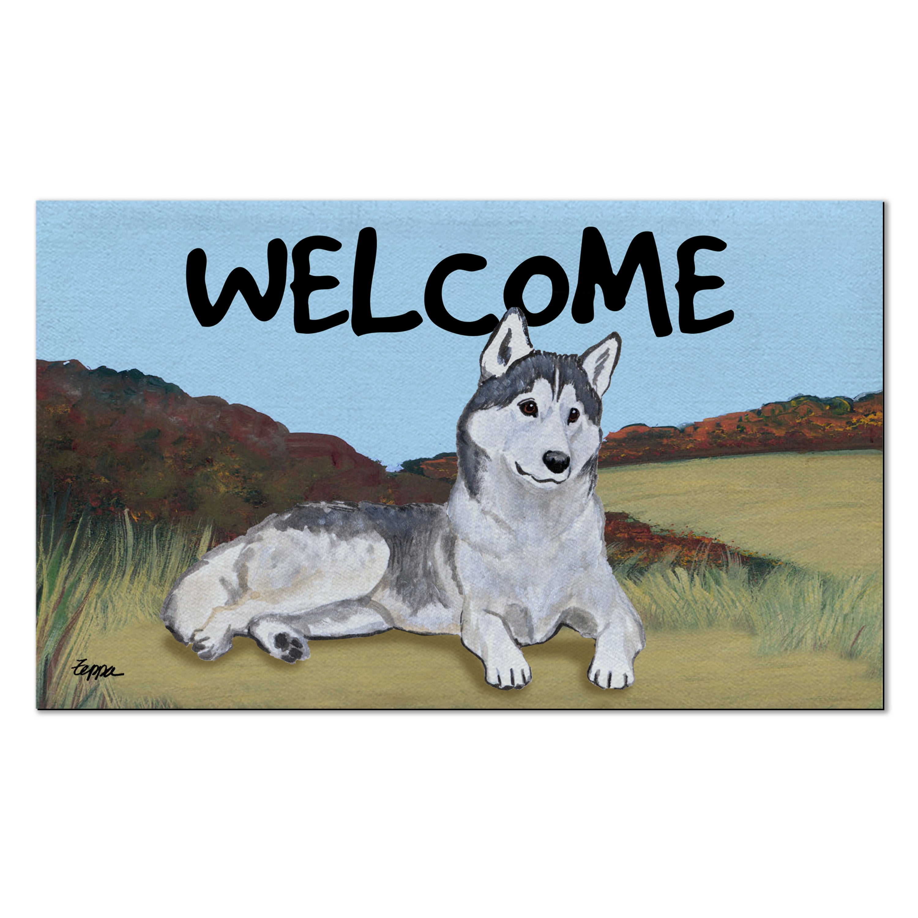 邦楽 HUSKY VOICE GISM Siberian Husky Welcome Mat | AKC Shop