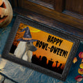 Afghan Hound HAPPY HOWL-OWEEN Welcome Mat