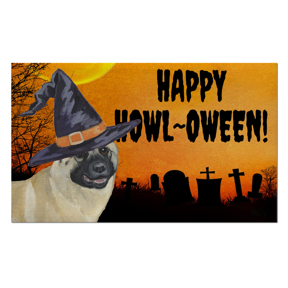 Akita HAPPY HOWL-OWEEN Welcome Mat