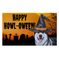 Alaskan Malamute HAPPY HOWL-OWEEN Welcome Mat