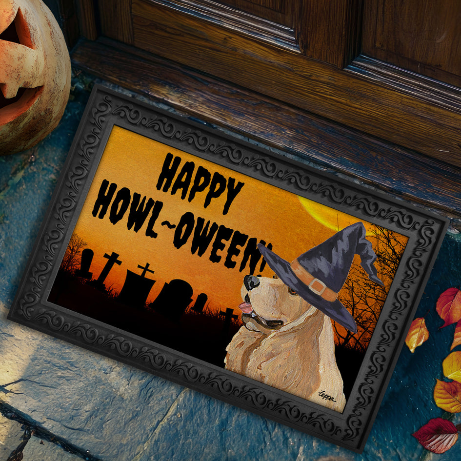 Cocker Spaniel HAPPY HOWL-OWEEN Welcome Mat