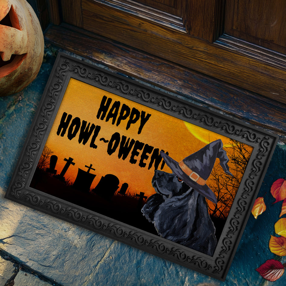 Cocker Spaniel HAPPY HOWL-OWEEN Welcome Mat