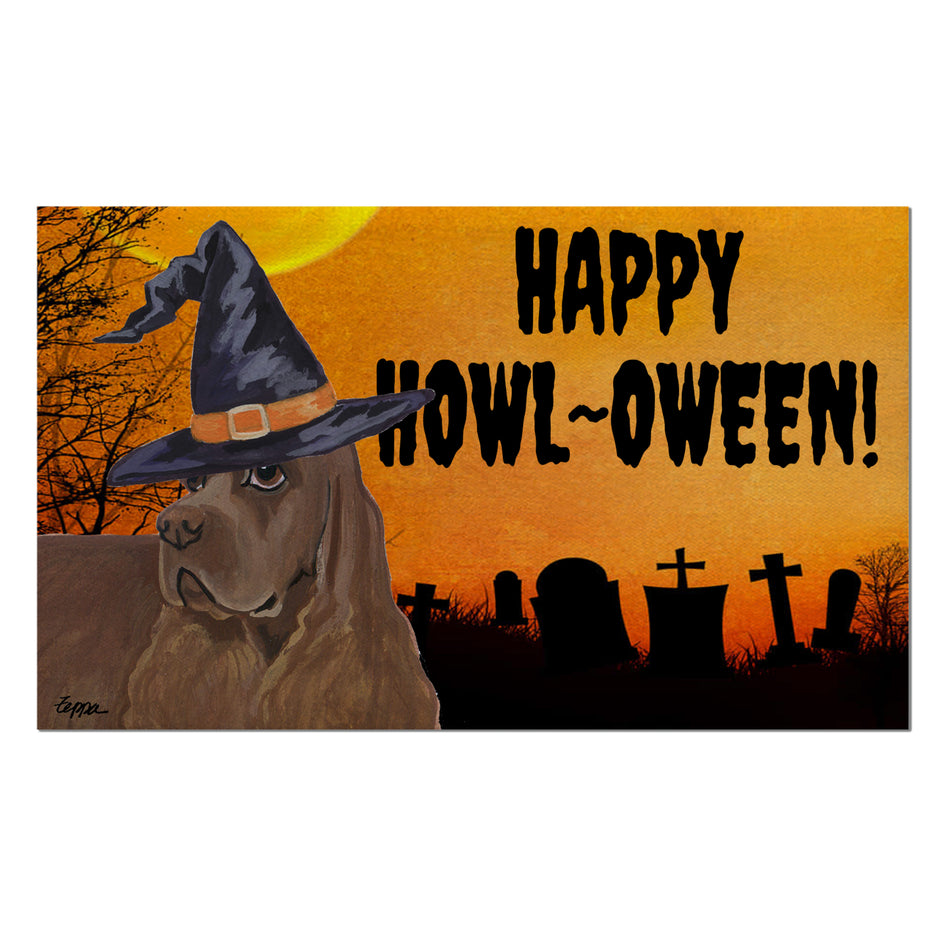 Cocker Spaniel HAPPY HOWL-OWEEN Welcome Mat