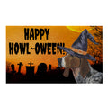American English Coonhound HAPPY HOWL-OWEEN Welcome Mat