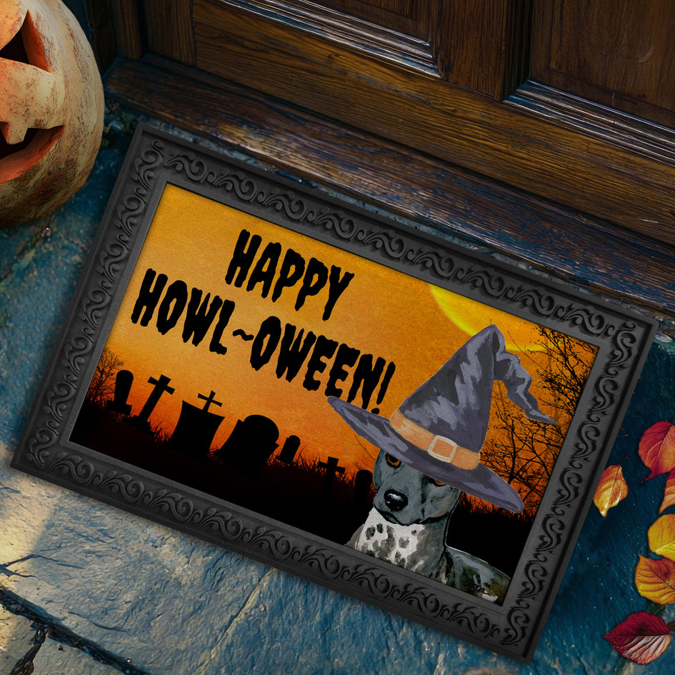 American Hairless Terrier HAPPY HOWL-OWEEN Welcome Mat