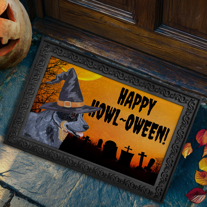 Australian Cattle Dog HAPPY HOWL-OWEEN Welcome Mat