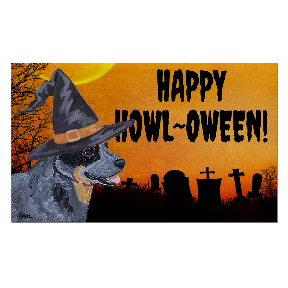 Australian Cattle Dog HAPPY HOWL-OWEEN Welcome Mat