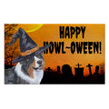 Australian Shepherd HAPPY HOWL-OWEEN Welcome Mat