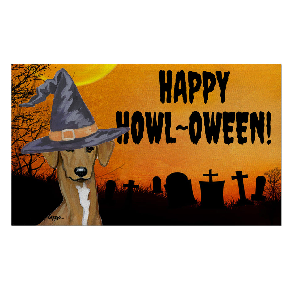 Azawakh HAPPY HOWL-OWEEN Welcome Mat
