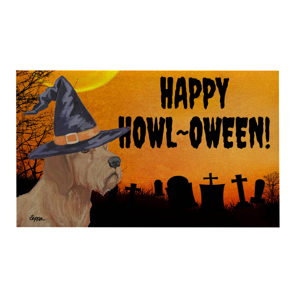 Basset Fauve de Bretagne HAPPY HOWL-OWEEN Welcome Mat