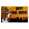 Basset Hound HAPPY HOWL-OWEEN Welcome Mat