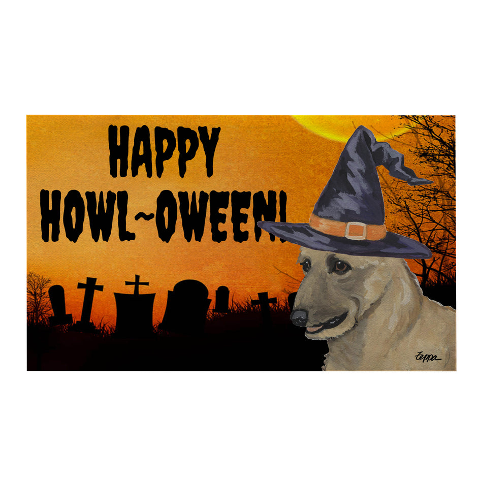 Belgian Laekenois HAPPY HOWL-OWEEN Welcome Mat