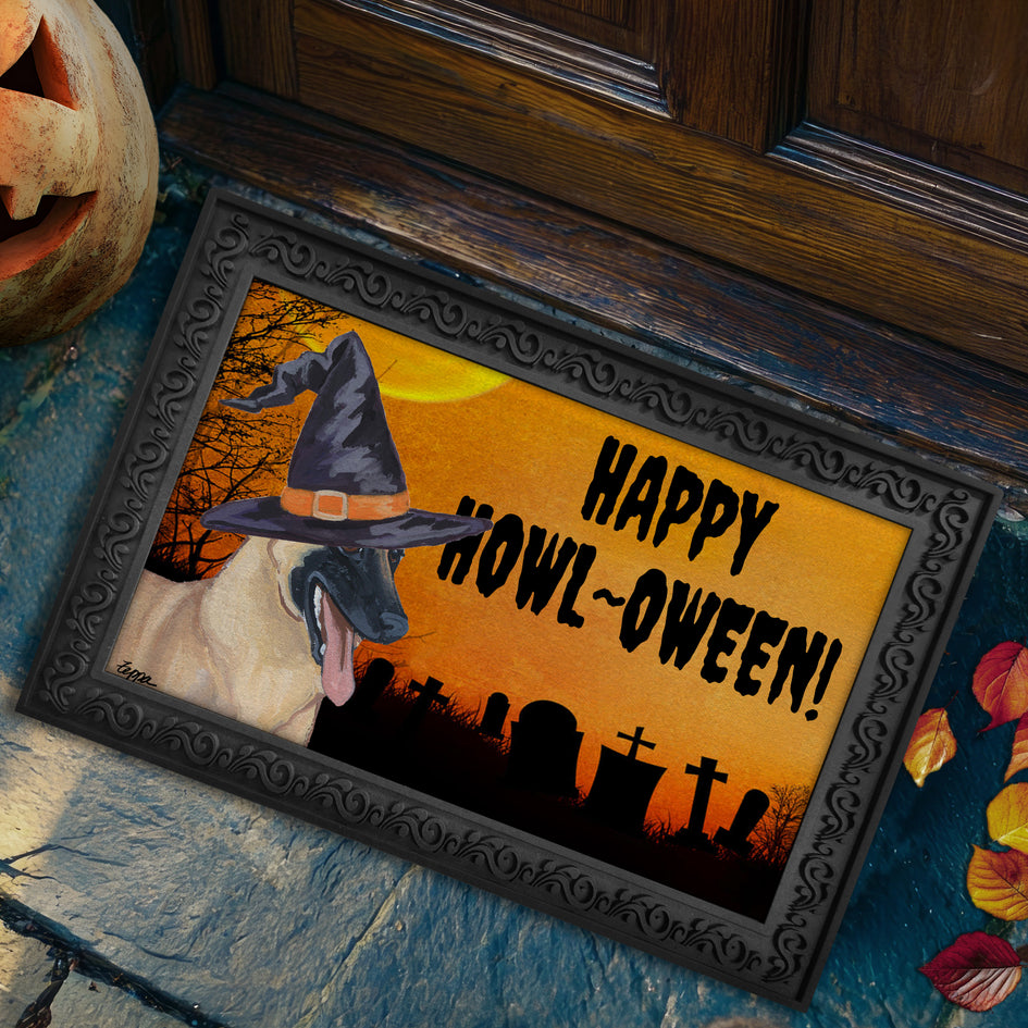 Belgian Malinois HAPPY HOWL-OWEEN Welcome Mat