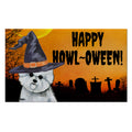 Bichon Frise HAPPY HOWL-OWEEN Welcome Mat
