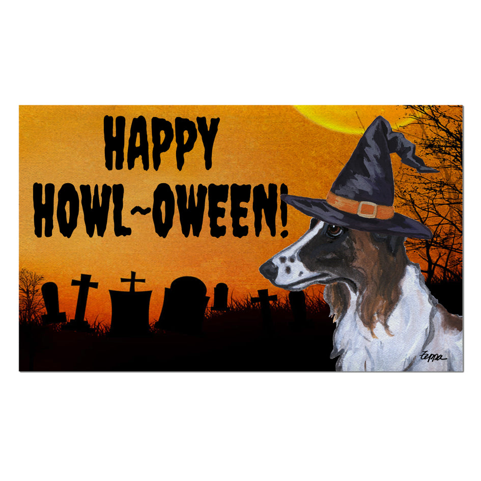 Borzoi HAPPY HOWL-OWEEN Welcome Mat