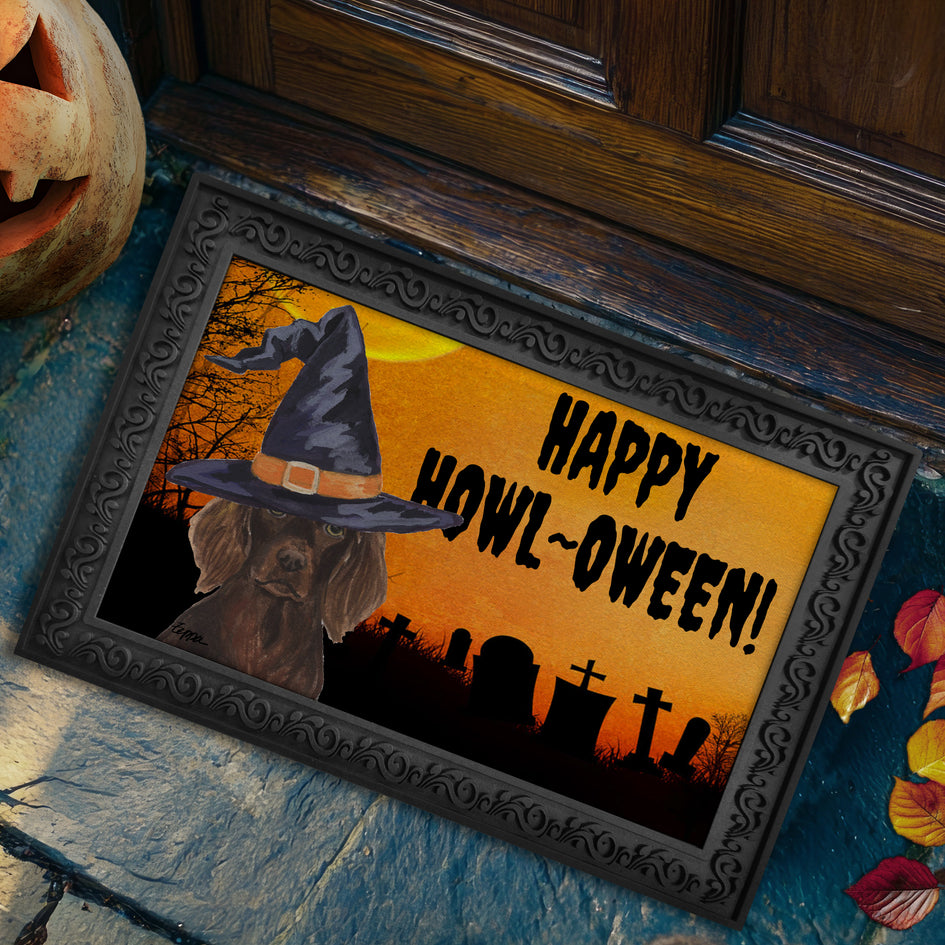 Boykin Spaniel HAPPY HOWL-OWEEN Welcome Mat