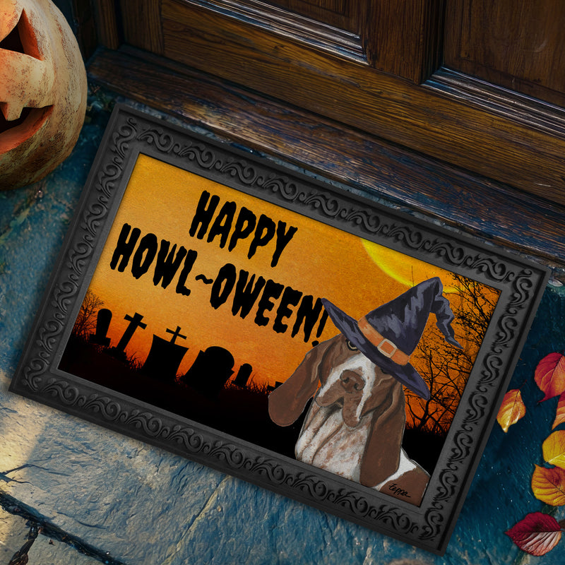 Bracco Italiano HAPPY HOWL-OWEEN Welcome Mat