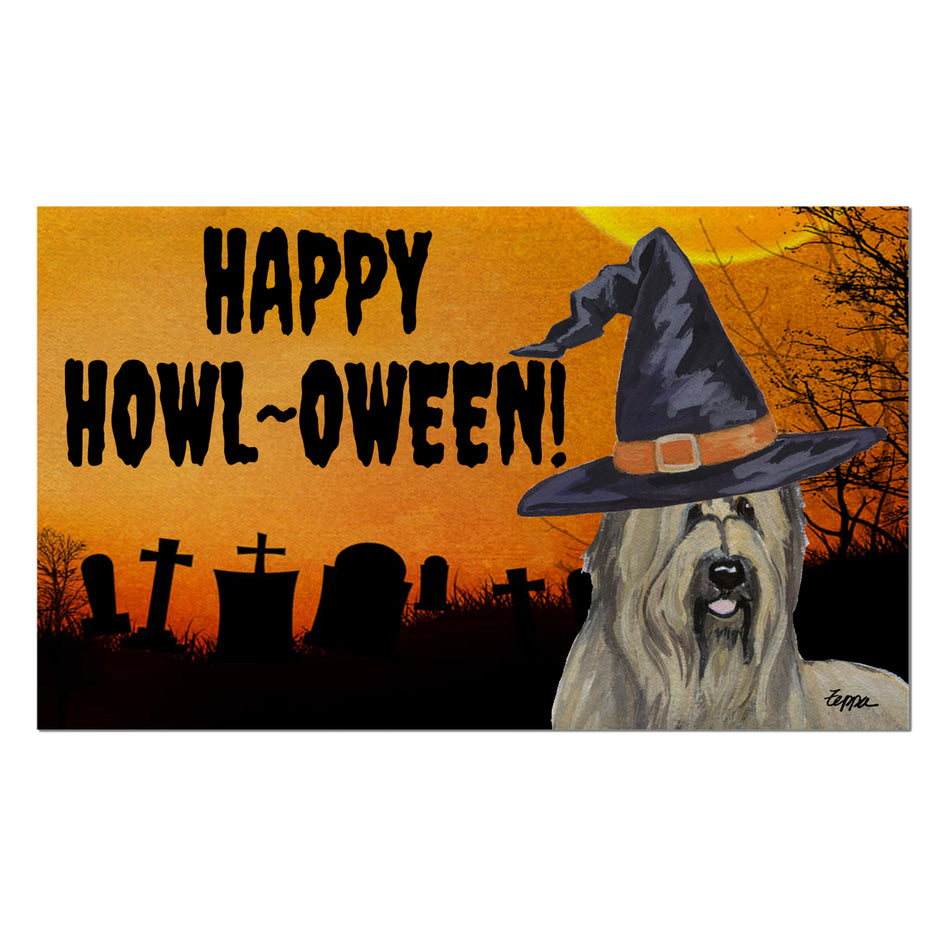Briard HAPPY HOWL-OWEEN Welcome Mat