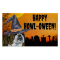 Bulldog HAPPY HOWL-OWEEN Welcome Mat