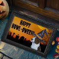 Bull Terrier HAPPY HOWL-OWEEN Welcome Mat