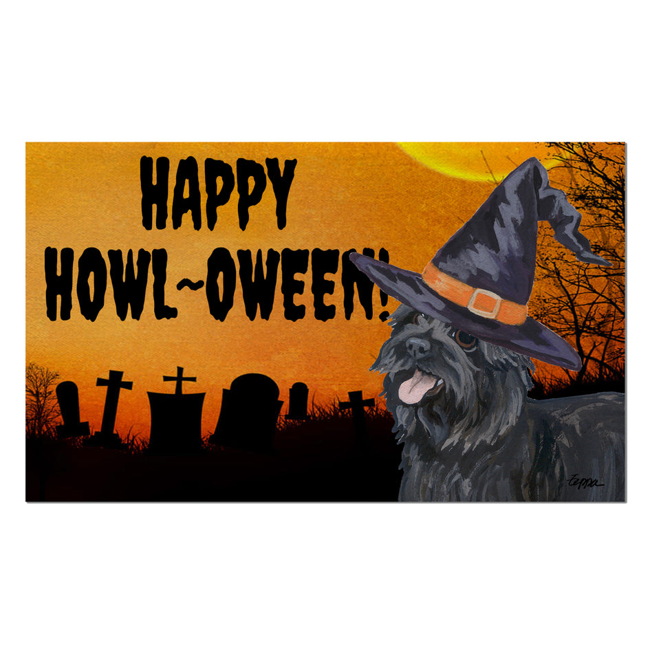 Cairn Terrier HAPPY HOWL-OWEEN Welcome Mat