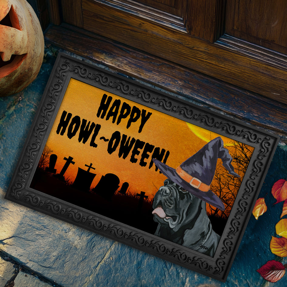 Cane Corso HAPPY HOWL-OWEEN Welcome Mat