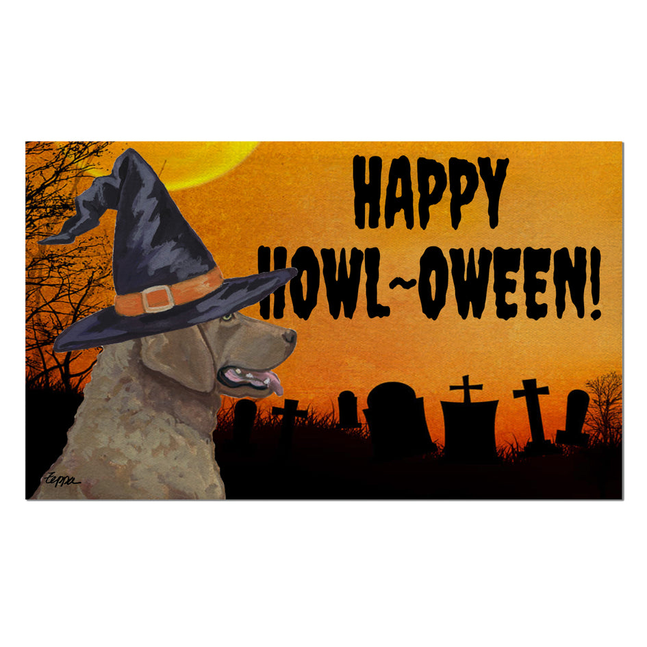 Chesapeake Bay Retriever HAPPY HOWL-OWEEN Welcome Mat