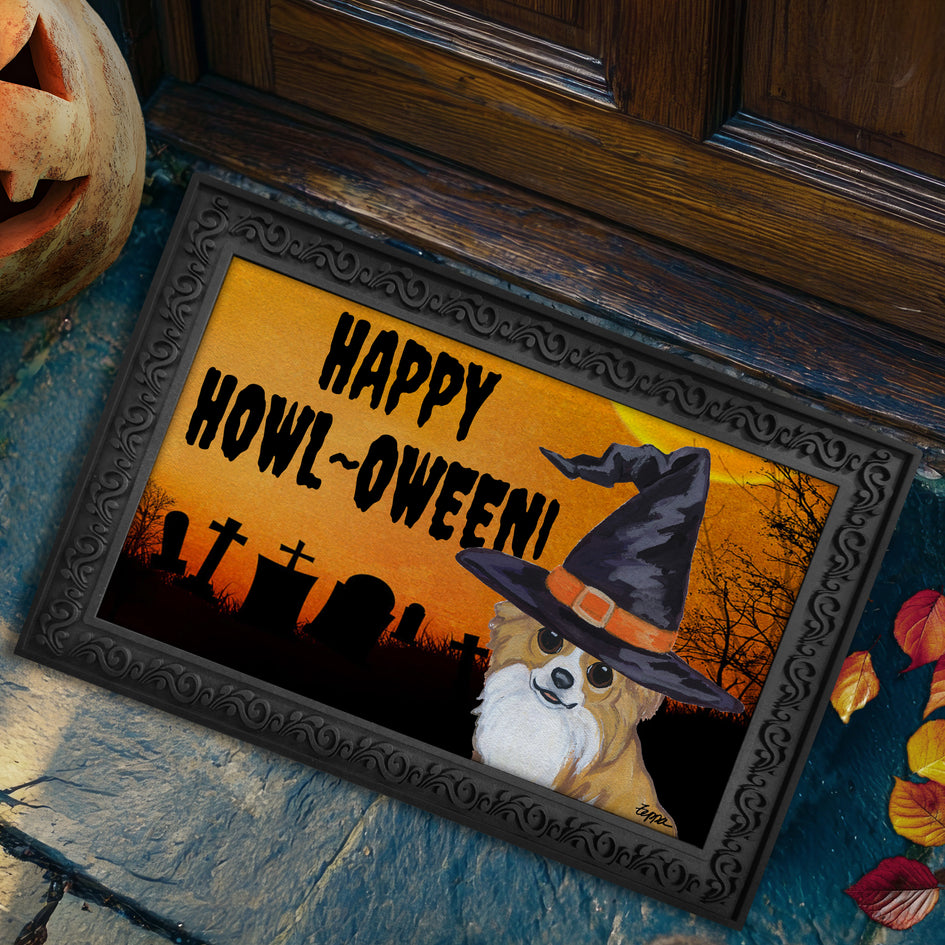 Chihuahua HAPPY HOWL-OWEEN Welcome Mat