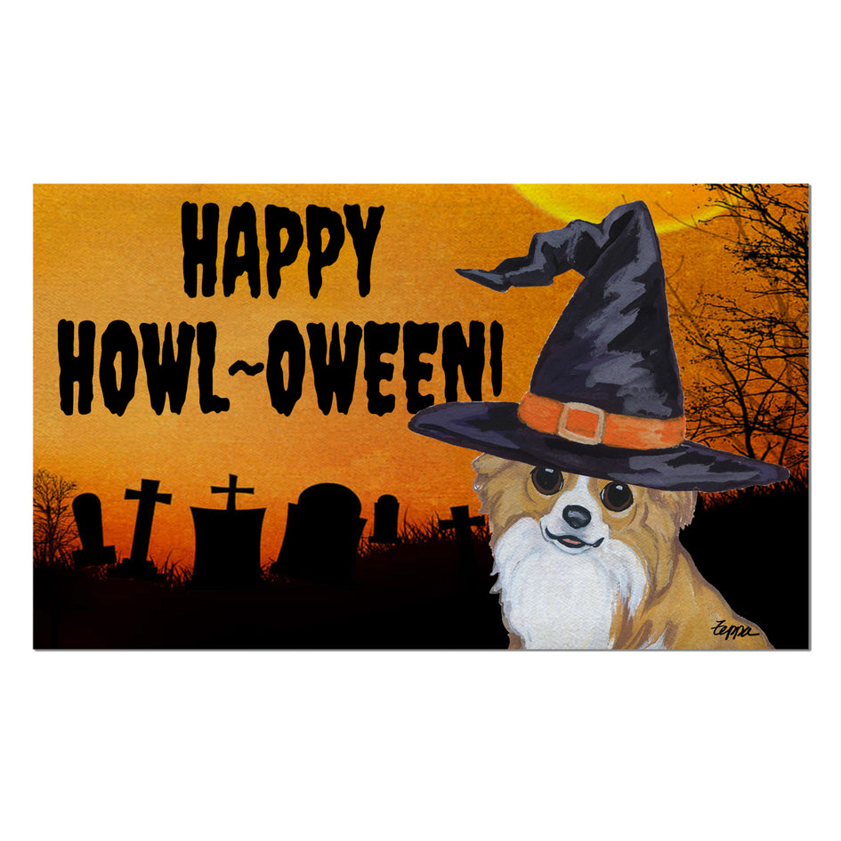 Chihuahua HAPPY HOWL-OWEEN Welcome Mat
