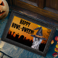 Chinese Crested HAPPY HOWL-OWEEN Welcome Mat