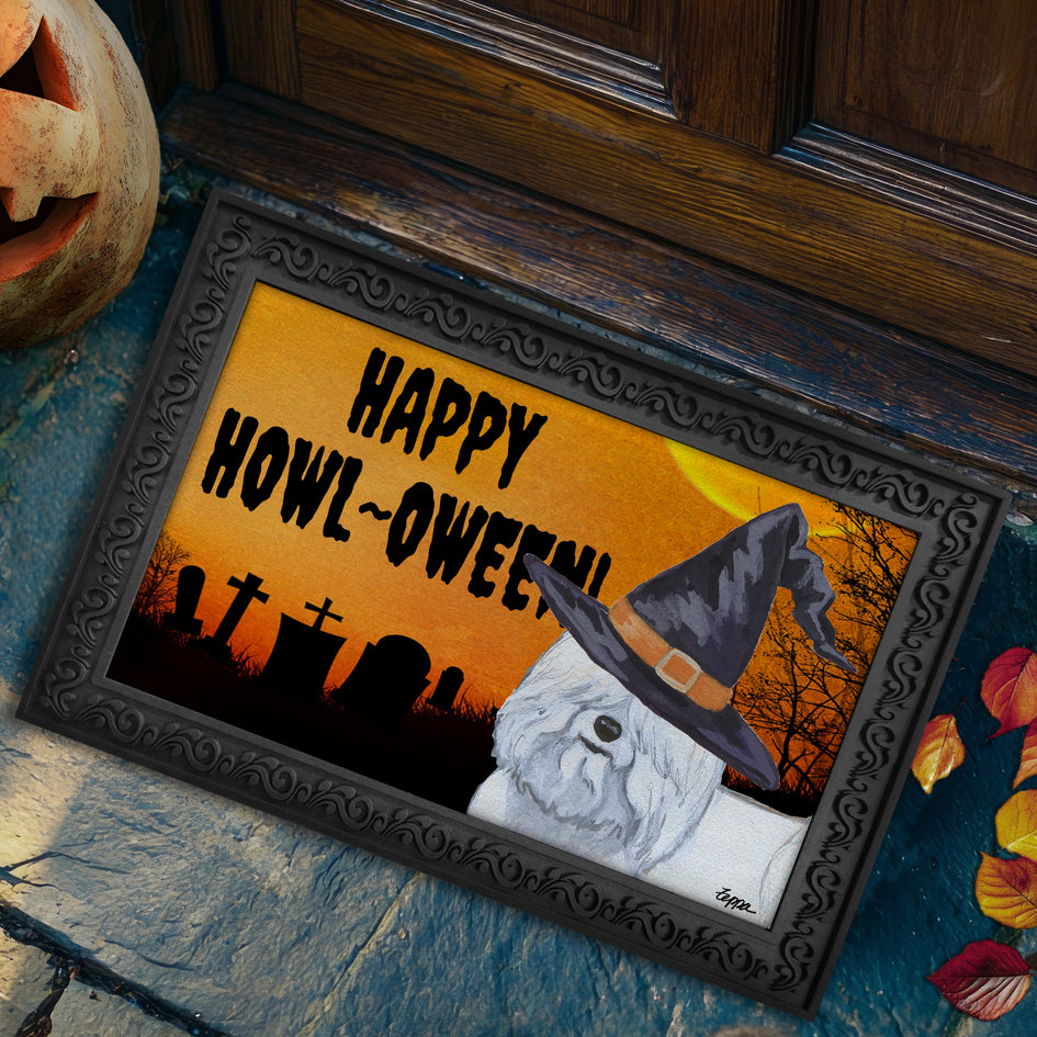 Coton De Tulear HAPPY HOWL-OWEEN Welcome Mat