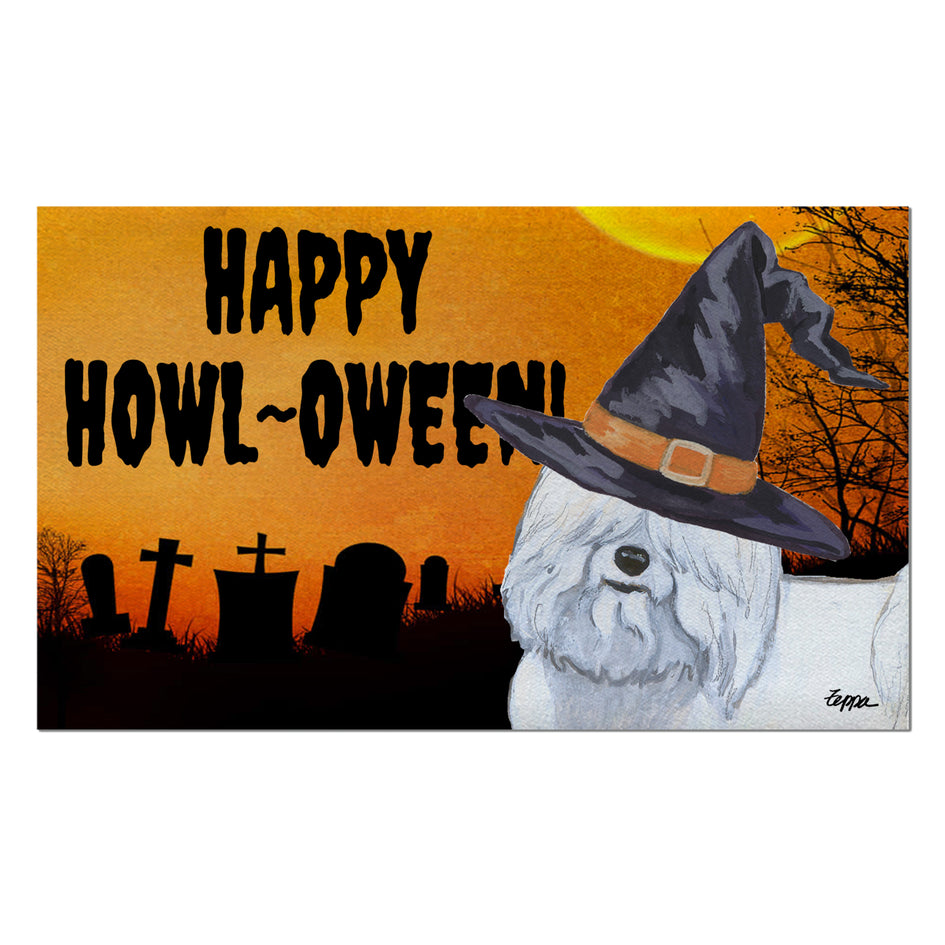 Coton De Tulear HAPPY HOWL-OWEEN Welcome Mat