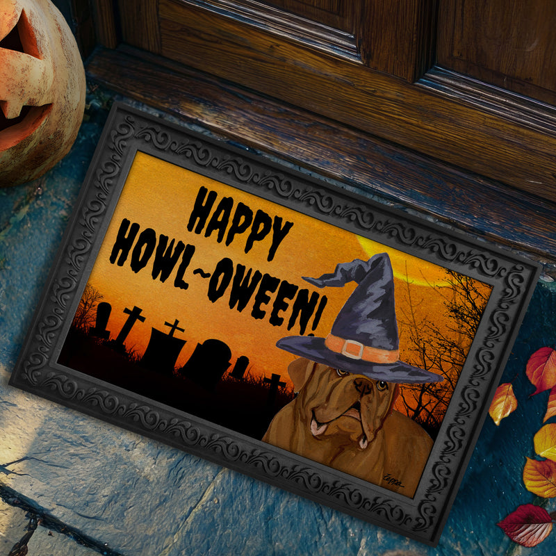 Dogue de Bordeaux HAPPY HOWL-OWEEN Welcome Mat