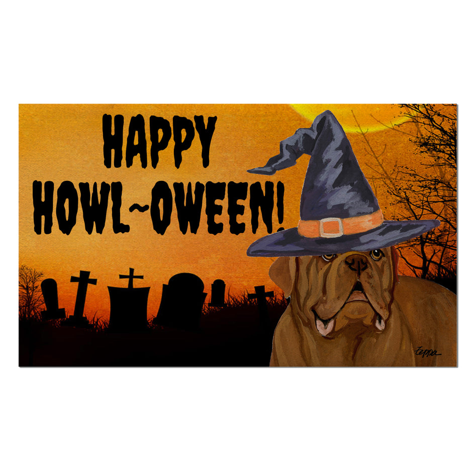 Dogue de Bordeaux HAPPY HOWL-OWEEN Welcome Mat