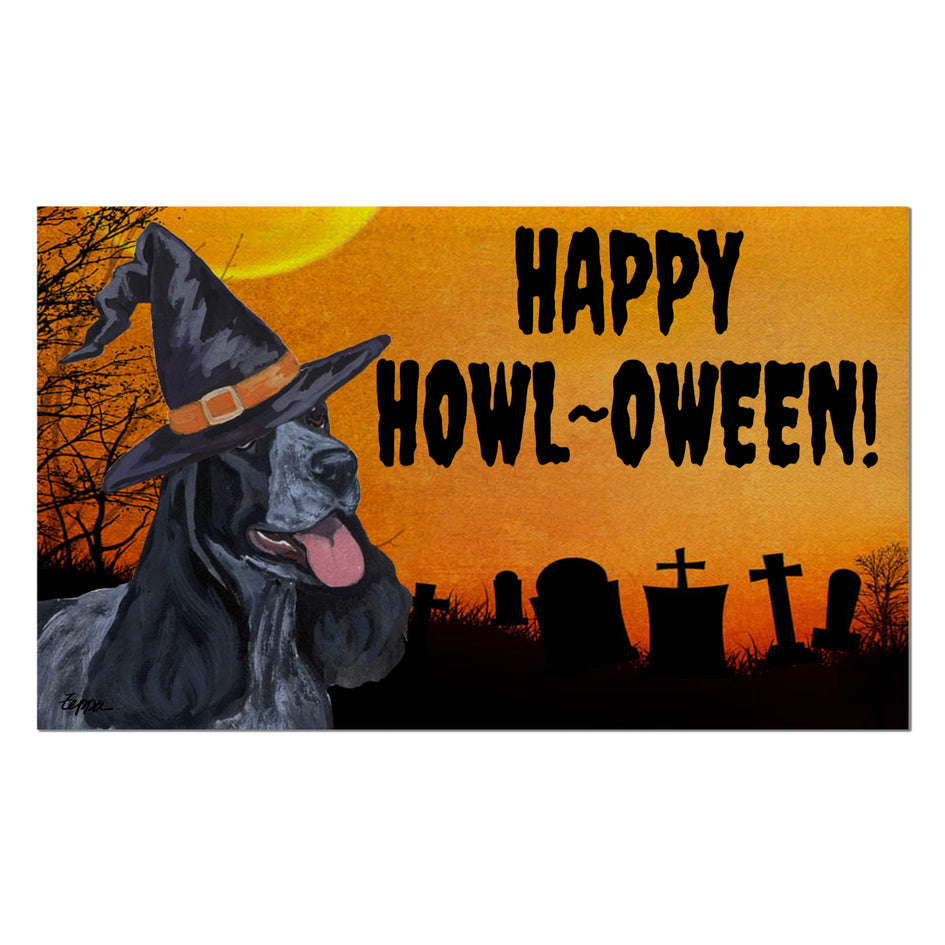 English Cocker Spaniel HAPPY HOWL-OWEEN Welcome Mat