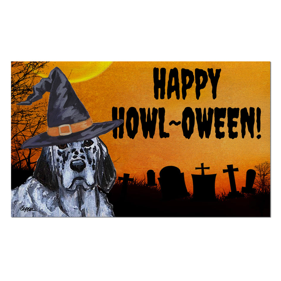 English Setter HAPPY HOWL-OWEEN Welcome Mat