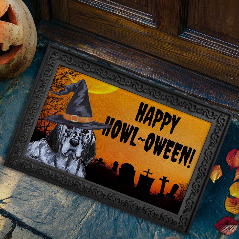 English Setter HAPPY HOWL-OWEEN Welcome Mat