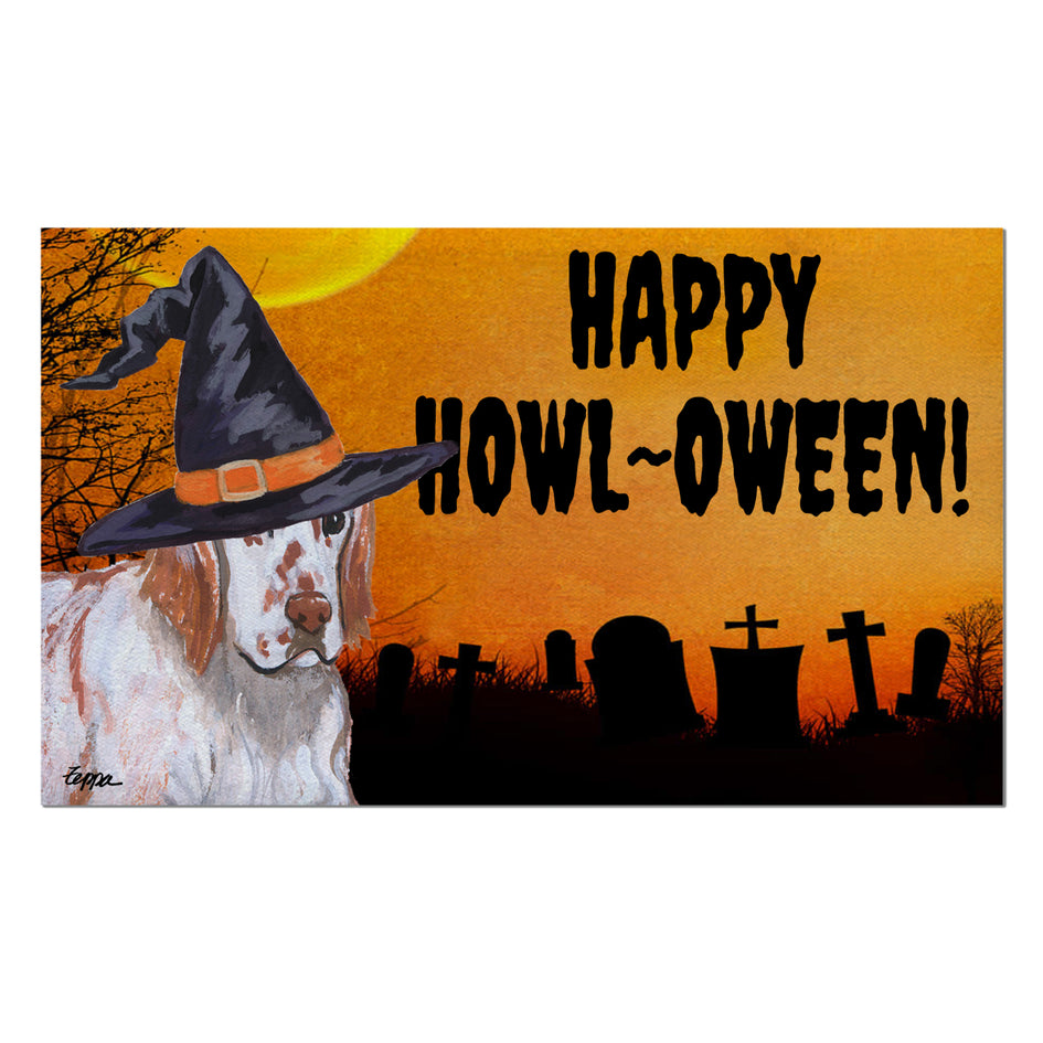 English Setter HAPPY HOWL-OWEEN Welcome Mat
