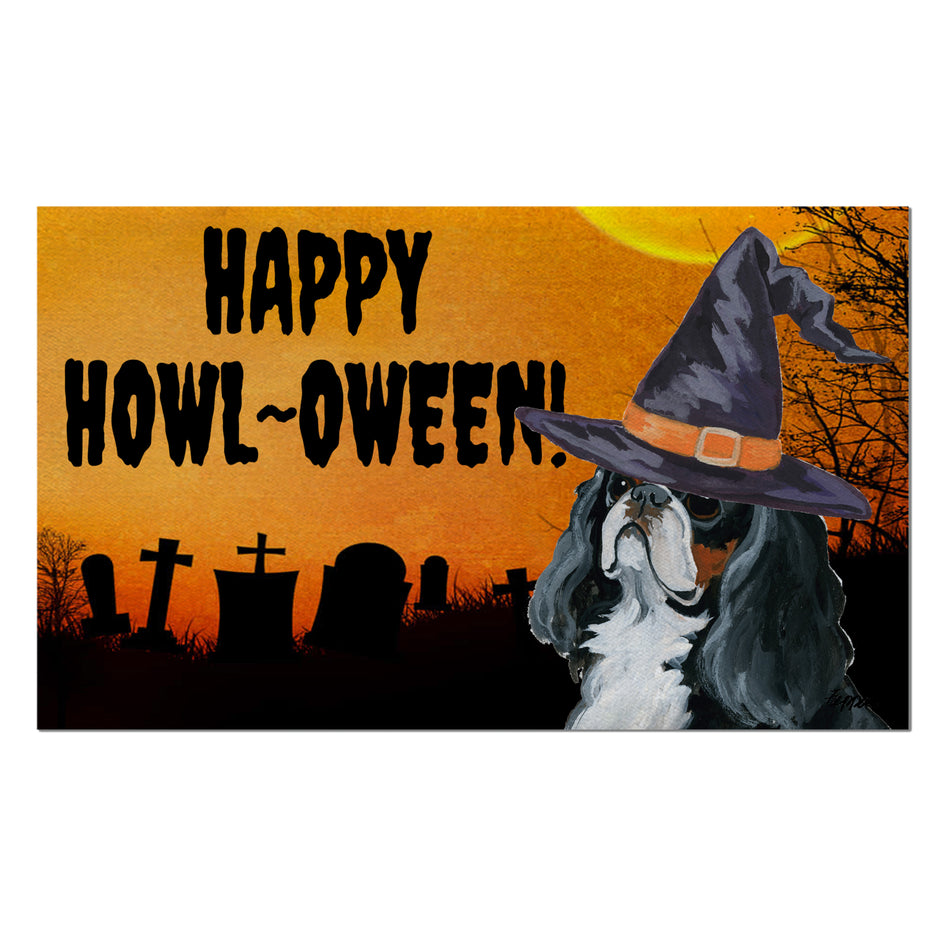 English Toy Spaniel HAPPY HOWL-OWEEN Welcome Mat