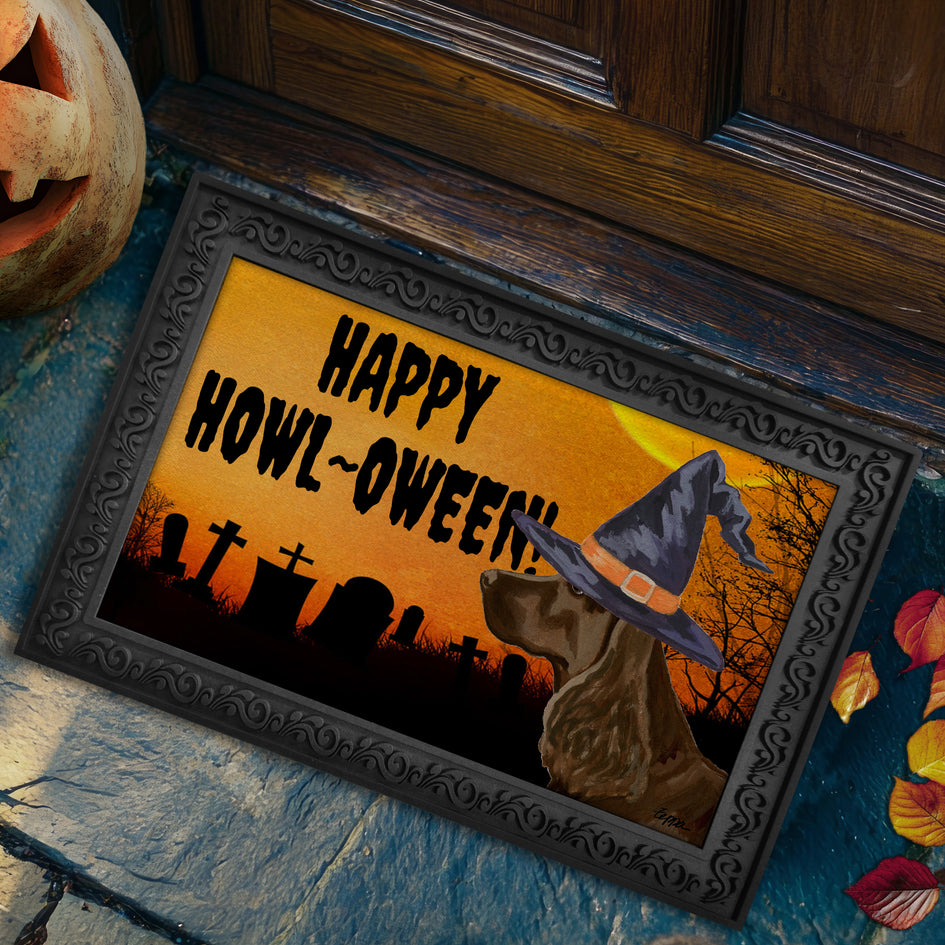 Field Spaniel HAPPY HOWL-OWEEN Welcome Mat